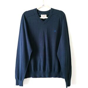 Penguin By Munsingwear Mens Blue V-Neck Long Sleeve Pullover Sweater Size XXL